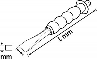 VIGOR Flachmeißel ∙ V6220-16 ∙ 16 mm