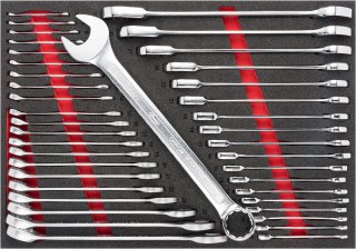 VIGOR Ratschen Ring-Maulschlüssel Satz ∙ V6807 ∙ 40-teilig ∙ 6 – 36 ∙ Anzahl Werkzeuge: 40