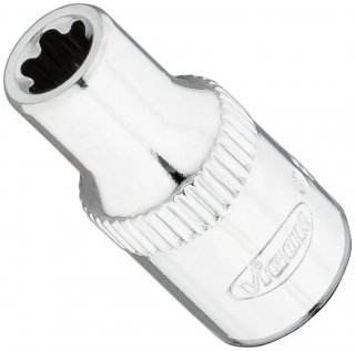 VIGOR Steckschlüsseleinsatz ∙ V7920-EP6 ∙ 1/4 Zoll (6,3 mm) Vierkant hohl ∙ Außen TORX® Plus Profil ∙ SW E6+