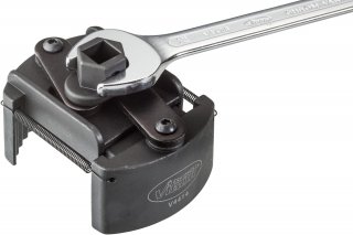 VIGOR Ölfilter-Spannschlüssel ∙ 80 – 115 mm ∙ universal ∙ V4414 ∙ 22 mm Außen-Sechskant | 1/2 Zoll (12,5 mm) Vierkant hohl ∙ 80 -