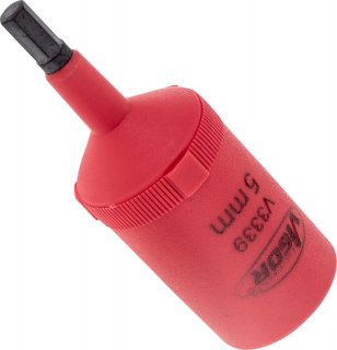 VIGOR VDE Innensechskant Schraubendreher-Einsatz ∙ V3339 ∙ 1/2 Zoll (12,5 mm) Vierkant hohl ∙ Innen Sechskant Profil ∙ SW 5 mm