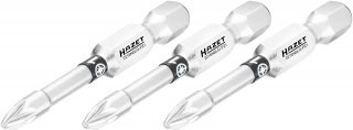 HAZET Bit 2216NSLG-PZ1/3 ∙ 1/4 Zoll (6,3 mm) Sechskant massiv ∙ Pozidriv Profil PZ ∙ 3-teilig ∙ SW PZ1