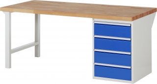 Werkbank 7509A1 | B2000xT900xH890mm | 4xSchublade-VA