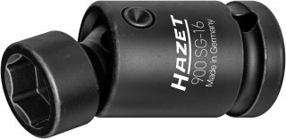 HAZET Kraft-Gelenk-Steckschlüsseleinsatz 900SG-16 ∙ 1/2 Zoll (12,5 mm) Vierkant hohl ∙ Außen-Tractionsprofil Sechskant ∙ SW 16 m