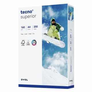 inapa tecno Kopierpapier Superior 2100011531 A4 160g 250 Bl./Pack.