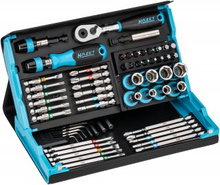 HAZET SmartCase Steckschlüssel Satz 2200SC-32 ∙ 1/4 Zoll (6,3 mm) Sechskant massiv | 1/4 Zoll (6,3 mm) Vierkant hohl ∙ Schlitz Pr