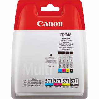 Canon Tintenpatrone 0386C005AA CLI571 sw/c/m/y 4 St./Pack.