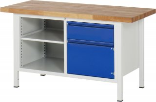 Werkbank 8461I2 | B1500xT700xH840-1040mm | 1xSchublade-TA | 1xTür