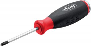 VIGOR Schraubendreher mit Schlagkappe ∙ mit Antriebsvierkant ∙ V5010-PH0 ∙ Kreuzschlitz Profil PH ∙ SW PH0