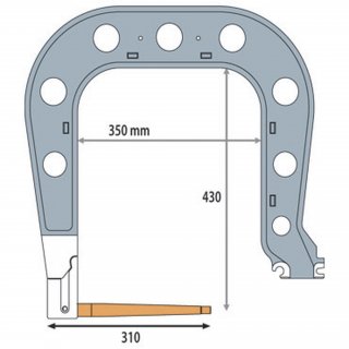 Elektrodenbügel C7 - 8 bar/550 daN - LG 350 mm - isoliert