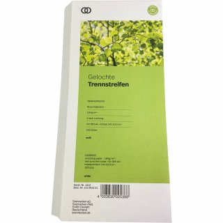 Soennecken Trennstreifen oeco 1412 10,5x24cm weiß 100St.