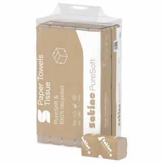 Satino Handtuchpapier PureSoft 277570 V-Falz 2lg 3.200 Bl./Pack.