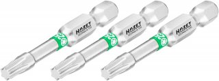 HAZET Bit 2223NSLG-T25/3 ∙ 1/4 Zoll (6,3 mm) Sechskant massiv ∙ Innen TORX® Profil ∙ 3-teilig ∙ SW T25