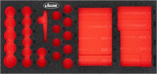 VIGOR Weichschaumeinlage ∙ leer ∙ V7324-L ∙ L x B x H: 393 mm x 188 mm x 35 mm