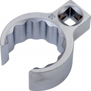 HAZET Ringschlüssel ∙ offen 848Z-36 ∙ 1/2 Zoll (12,5 mm) Vierkant hohl ∙ Außen Doppelsechskant Profil ∙ SW 36 mm ∙ Innenvierkant