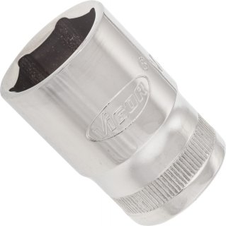 VIGOR Sechskant Steckschlüsseleinsatz ∙ V2565N ∙ 1/2 Zoll (12,5 mm) Vierkant hohl ∙ Außen Sechskant Profil ∙ SW 19 mm