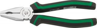 Kombinationszangen L.180mm Kopf verchromt Griffe 2-Komponenten-Griffe