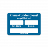 Kundendienst-Aufkleber 