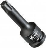 VIGOR T Schlagschrauber Schraubendreher-Einsatz ∙ V7017-T55 ∙ 1/2 Zoll (12,5 mm) Vierkant hohl ∙ Innen TORX® Profil ∙ SW T55